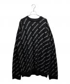 BALENCIAGAバレンシアガ）の古着「オールオーバーロゴニット」｜ブラック