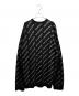 BALENCIAGA (バレンシアガ) オールオーバーロゴニット ブラック サイズ:XL：75000円