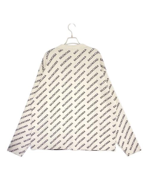 BALENCIAGA（バレンシアガ）BALENCIAGA (バレンシアガ) オールオーバーロゴカーディガン ホワイト サイズ:3の古着・服飾アイテム