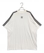 BALENCIAGA×adidasバレンシアガ×アディダス）の古着「3ストライプTシャツ」｜ホワイト