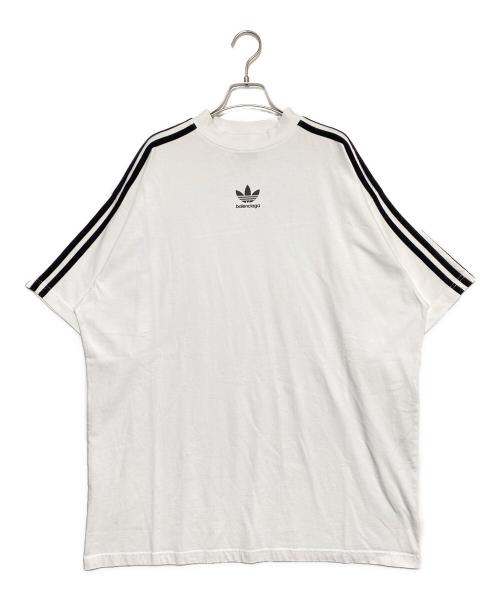 BALENCIAGA（バレンシアガ）BALENCIAGA (バレンシアガ) adidas (アディダス) 3ストライプTシャツ ホワイト サイズ:3の古着・服飾アイテム