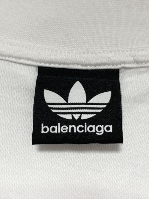 BALENCIAGA（バレンシアガ）BALENCIAGA (バレンシアガ) adidas (アディダス) 3ストライプTシャツ ホワイト サイズ:3の古着・服飾アイテム