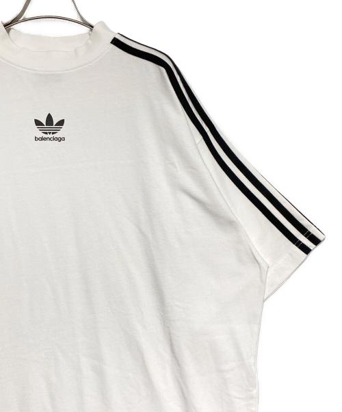 BALENCIAGA（バレンシアガ）BALENCIAGA (バレンシアガ) adidas (アディダス) 3ストライプTシャツ ホワイト サイズ:3の古着・服飾アイテム