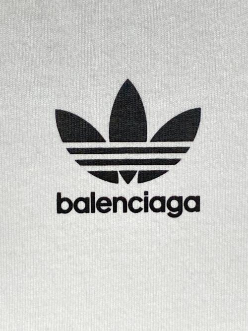 BALENCIAGA（バレンシアガ）BALENCIAGA (バレンシアガ) adidas (アディダス) 3ストライプTシャツ ホワイト サイズ:3の古着・服飾アイテム