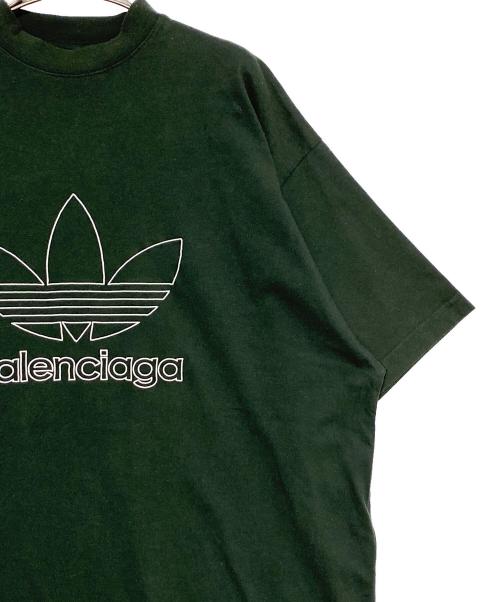 BALENCIAGA（バレンシアガ）BALENCIAGA (バレンシアガ) adidas (アディダス) ロゴTシャツ グリーン サイズ:2の古着・服飾アイテム