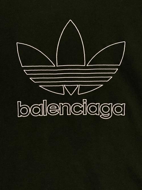 BALENCIAGA（バレンシアガ）BALENCIAGA (バレンシアガ) adidas (アディダス) ロゴTシャツ グリーン サイズ:2の古着・服飾アイテム