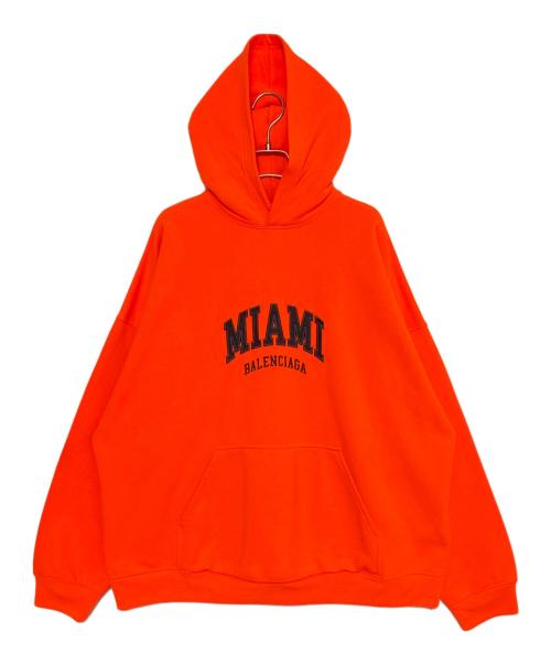 BALENCIAGA（バレンシアガ）BALENCIAGA (バレンシアガ) MIAMIカレッジロゴパーカー オレンジ サイズ:3の古着・服飾アイテム