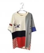 BURBERRYバーバリー）の古着「パネルデザインTシャツ」｜ベージュ