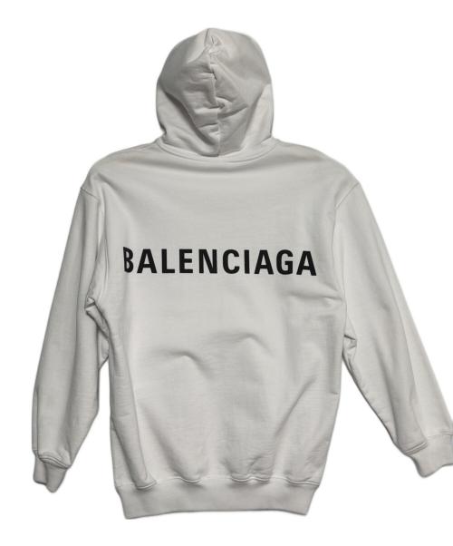 BALENCIAGA（バレンシアガ）BALENCIAGA (バレンシアガ) バックロゴパーカー ホワイト サイズ:XSの古着・服飾アイテム