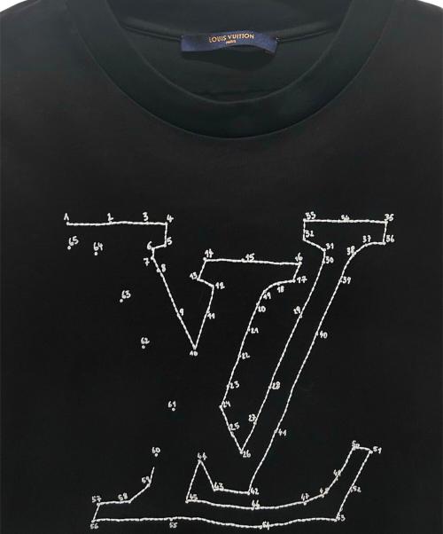 LOUIS VUITTON（ルイ ヴィトン）LOUIS VUITTON (ルイ ヴィトン) LVステッチプリントエンブロイダリーTシャツ ブラック サイズ:XLの古着・服飾アイテム