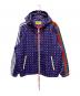 GUCCI（グッチ）の古着「x Adidas Trefoil Print Jacket/トレフォイユプリント パーカー/GG総柄 ポリエステル×ナイロン ジャケット」｜ブルー