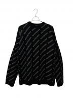 BALENCIAGAバレンシアガ）の古着「オールオーバーロゴニット」｜ブラック