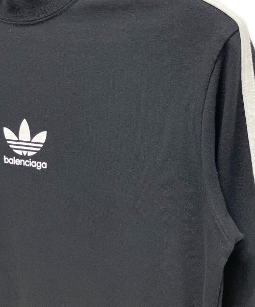 BALENCIAGA（バレンシアガ）BALENCIAGA (バレンシアガ) adidas (アディダス) ×adidas 3ストライプ長袖Tシャツ/コラボロゴ長袖カットソー ブラック サイズ:L 未使用品の古着・服飾アイテム
