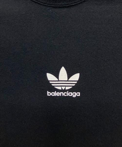 BALENCIAGA（バレンシアガ）BALENCIAGA (バレンシアガ) adidas (アディダス) ×adidas 3ストライプ長袖Tシャツ/コラボロゴ長袖カットソー ブラック サイズ:L 未使用品の古着・服飾アイテム