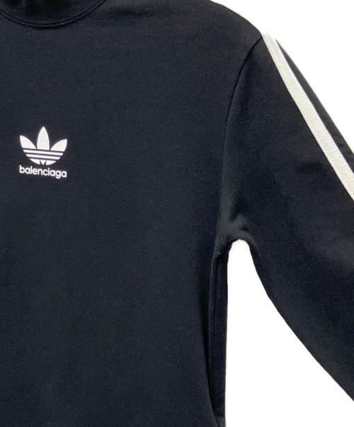 BALENCIAGA（バレンシアガ）BALENCIAGA (バレンシアガ) adidas (アディダス) ×adidas 3ストライプ長袖Tシャツ/コラボロゴ長袖カットソー ブラック サイズ:L 未使用品の古着・服飾アイテム
