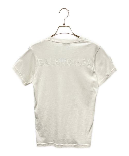 BALENCIAGA（バレンシアガ）BALENCIAGA (バレンシアガ) ロゴ刺繍Tシャツ/クルーネックTシャツ/ショートスリーブカットソー/ ホワイト サイズ:Ｓの古着・服飾アイテム