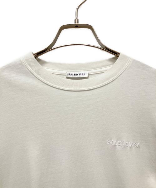 BALENCIAGA（バレンシアガ）BALENCIAGA (バレンシアガ) ロゴ刺繍Tシャツ/クルーネックTシャツ/ショートスリーブカットソー/ ホワイト サイズ:Ｓの古着・服飾アイテム
