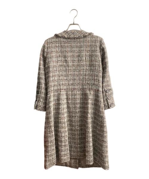 CHANEL（シャネル）CHANEL (シャネル) ツイードコート グレー サイズ:40の古着・服飾アイテム