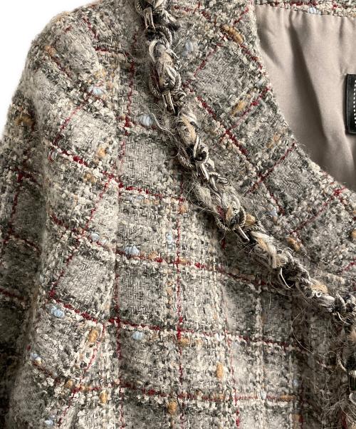CHANEL（シャネル）CHANEL (シャネル) ツイードコート グレー サイズ:40の古着・服飾アイテム