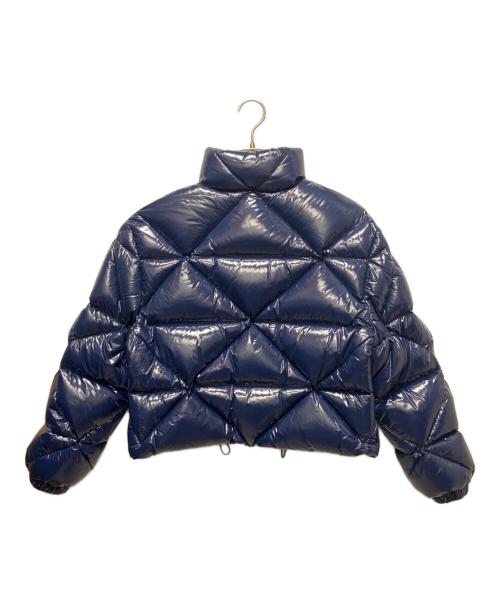 PRADA（プラダ）PRADA (プラダ) ロゴデザインダウンジャケット ネイビー サイズ:36の古着・服飾アイテム