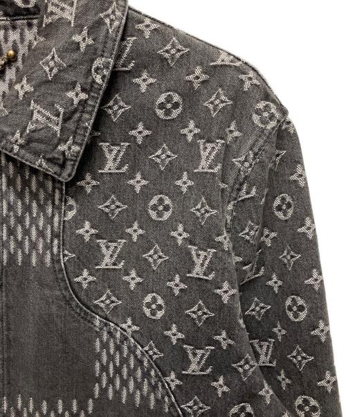 LOUIS VUITTON（ルイ ヴィトン）LOUIS VUITTON (ルイ ヴィトン) 1A88WU ×NIGO ダミエ ウェーブス モノグラム デニムジャケット  ブラック サイズ:48の古着・服飾アイテム