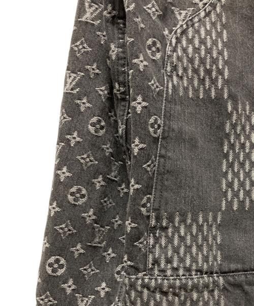 LOUIS VUITTON（ルイ ヴィトン）LOUIS VUITTON (ルイ ヴィトン) 1A88WU ×NIGO ダミエ ウェーブス モノグラム デニムジャケット  ブラック サイズ:48の古着・服飾アイテム