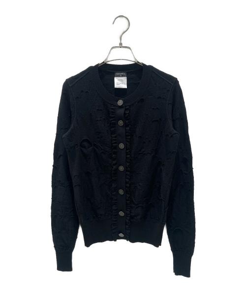 CHANEL（シャネル）CHANEL (シャネル) ココボタンカーディガン ブラック サイズ:34の古着・服飾アイテム