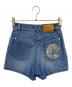 VERSACE (ヴェルサーチェ) バックロゴデニムショートパンツ スカイブルー サイズ:24：20000円
