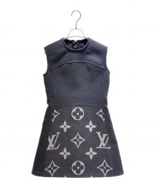 LOUIS VUITTON（ルイ ヴィトン）の古着「モノグラムノースリーブワンピース」｜グレー