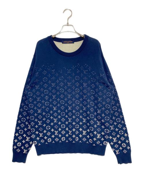 LOUIS VUITTON（ルイ ヴィトン）LOUIS VUITTON (ルイ ヴィトン) モノグラムグラディエントニット ネイビー サイズ:Lの古着・服飾アイテム