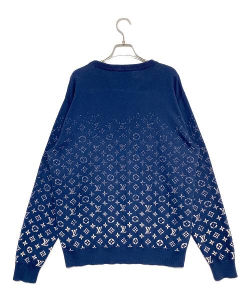 LOUIS VUITTON（ルイ ヴィトン）LOUIS VUITTON (ルイ ヴィトン) モノグラムグラディエントニット ネイビー サイズ:Lの古着・服飾アイテム