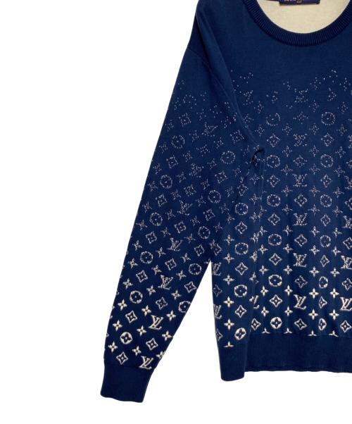 LOUIS VUITTON（ルイ ヴィトン）LOUIS VUITTON (ルイ ヴィトン) モノグラムグラディエントニット ネイビー サイズ:Lの古着・服飾アイテム
