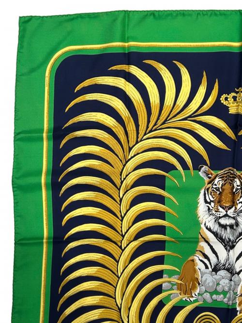 HERMES（エルメス）HERMES (エルメス) カレ90 王者の虎 グリーン サイズ:90の古着・服飾アイテム