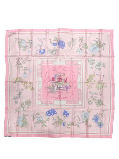 HERMES（エルメス）HERMES (エルメス) カレ90 花咲く海岸通り ピンク サイズ:90の古着・服飾アイテム