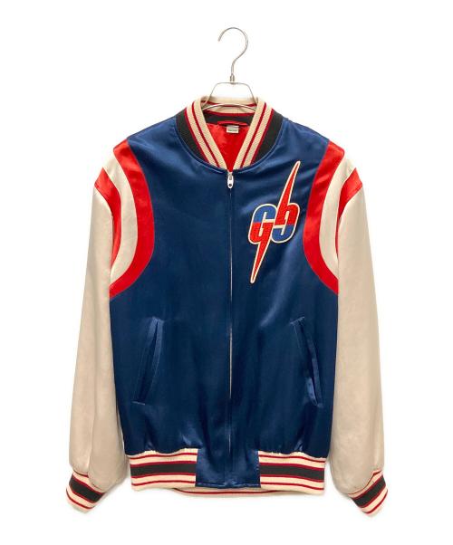 GUCCI（グッチ）GUCCI (グッチ) GGブレードボンバージャケット ネイビー サイズ:44の古着・服飾アイテム