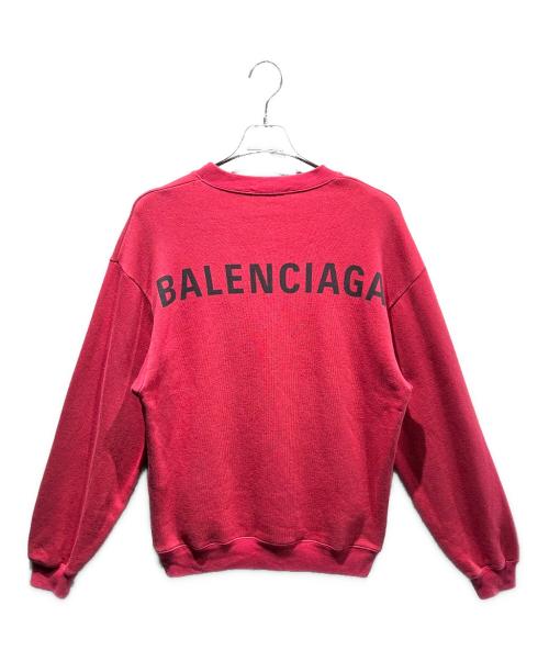 BALENCIAGA（バレンシアガ）BALENCIAGA (バレンシアガ) ロゴスウェット レッド サイズ:XSの古着・服飾アイテム