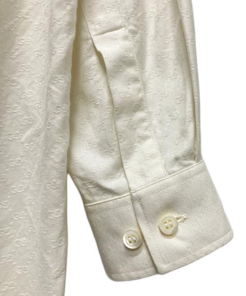GUCCI（グッチ）GUCCI (グッチ) GG柄BDシャツ ホワイト サイズ:44の古着・服飾アイテム