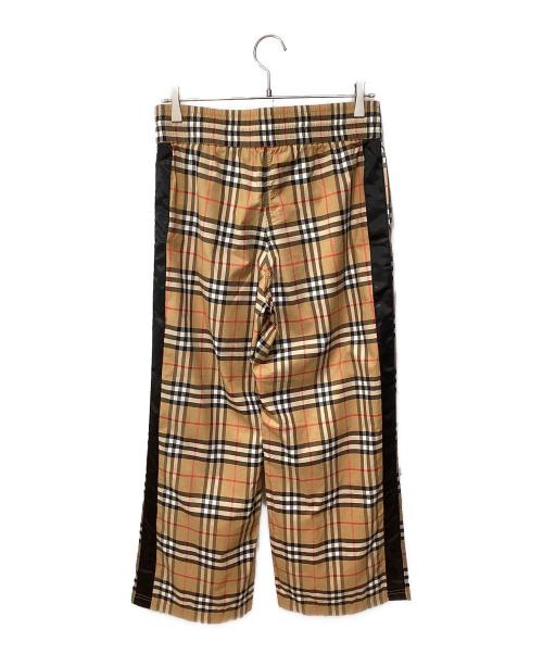 BURBERRY（バーバリー）BURBERRY (バーバリー) サイドラインチェックイージーパンツ ブラウン サイズ:40の古着・服飾アイテム