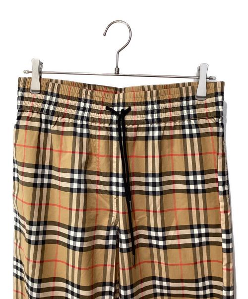 BURBERRY（バーバリー）BURBERRY (バーバリー) サイドラインチェックイージーパンツ ブラウン サイズ:40の古着・服飾アイテム