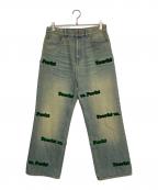 LOUIS VUITTONルイ ヴィトン）の古着「Tourist VS Puristタフタージュデニムパンツ」｜インディゴ