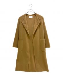 CELINE（セリーヌ）の古着「ピュアカシミヤ ダブルフェイス カラー コート 2M6816700」｜キャメル