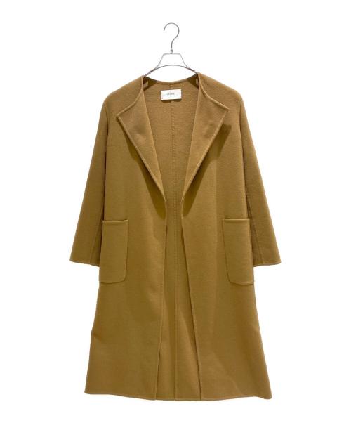 CELINE（セリーヌ）CELINE (セリーヌ) ピュアカシミヤ ダブルフェイス カラー コート 2M6816700 キャメル サイズ:34の古着・服飾アイテム