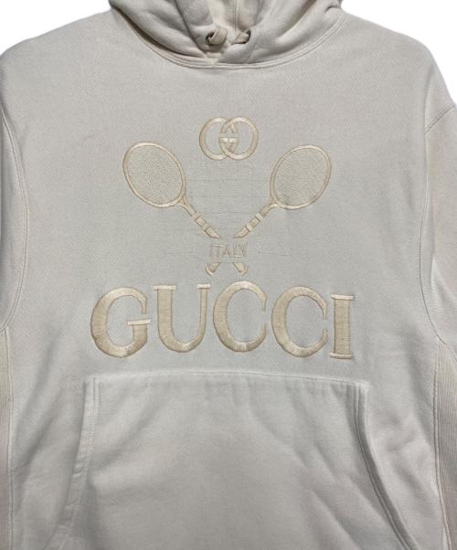 GUCCI（グッチ）GUCCI (グッチ) テニスロゴパーカー ベージュ サイズ:Sの古着・服飾アイテム