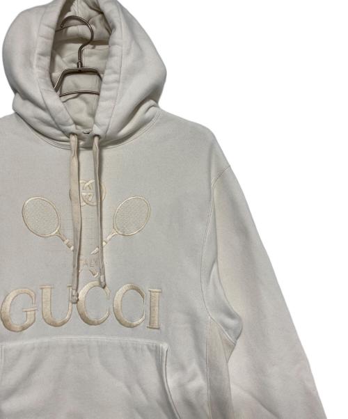 GUCCI（グッチ）GUCCI (グッチ) テニスロゴパーカー ベージュ サイズ:Sの古着・服飾アイテム
