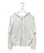 CELINEセリーヌ）の古着「バックロゴプリントルーズジップアップパーカー」｜ホワイト