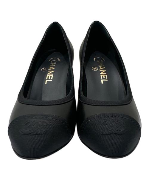 CHANEL（シャネル）CHANEL (シャネル) ココマークヒールパンプス ブラック サイズ:36 1/2の古着・服飾アイテム