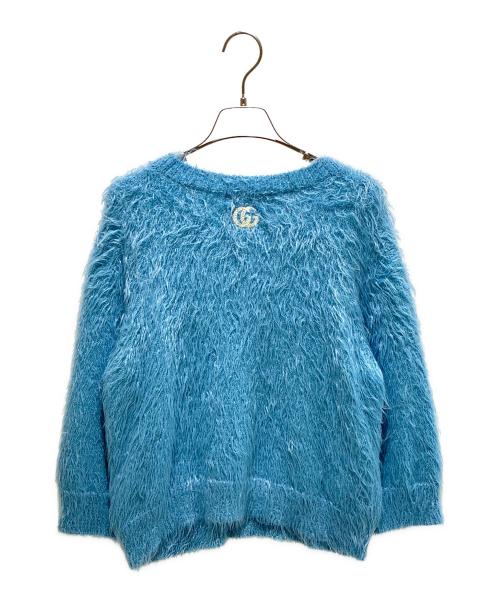 GUCCI（グッチ）GUCCI (グッチ) ブラッシュドニット 695655 XKCEN スカイブルー サイズ:XLの古着・服飾アイテム