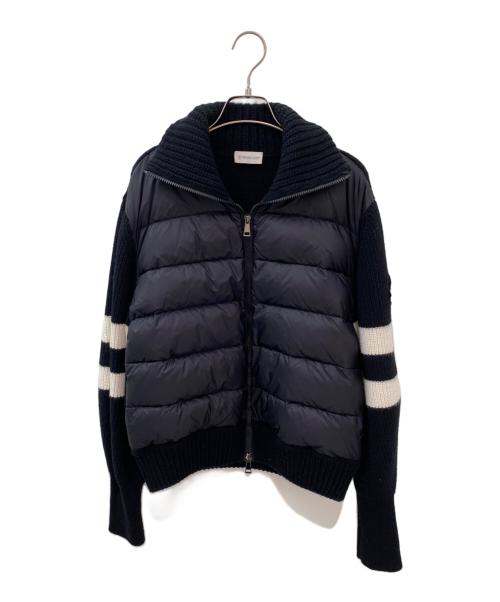 MONCLER（モンクレール）MONCLER (モンクレール) ダウン切替ジップカーディガン ブラック サイズ:Mの古着・服飾アイテム
