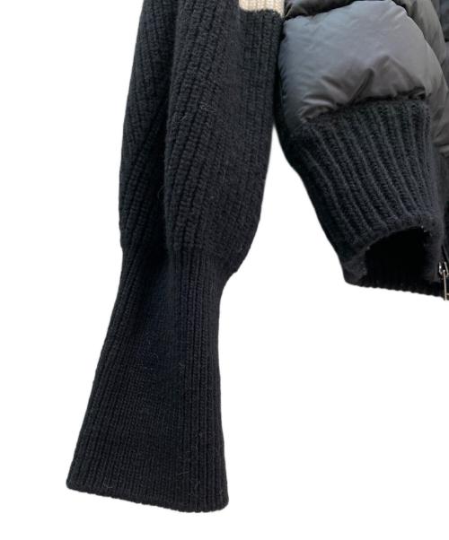 MONCLER（モンクレール）MONCLER (モンクレール) ダウン切替ジップカーディガン ブラック サイズ:Mの古着・服飾アイテム
