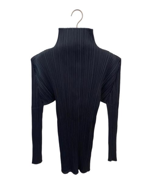 PLEATS PLEASE（プリーツプリーズ）PLEATS PLEASE (プリーツプリーズ) プリーツカットソー ブラック サイズ:3の古着・服飾アイテム